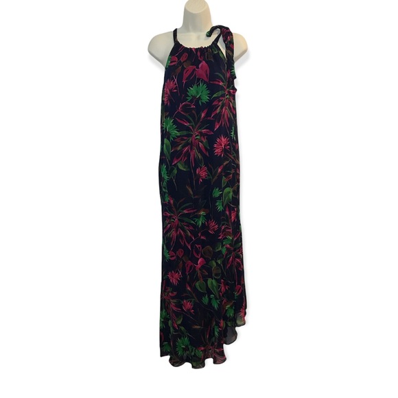 Just...Taylor Dresses & Skirts - Just Taylor Floral Maxi Dress Tropical Lined Chiffon Halter 12 Large
